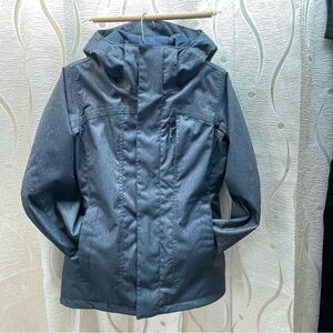 Burton Navy Blue Quilted Jacket Label Detail